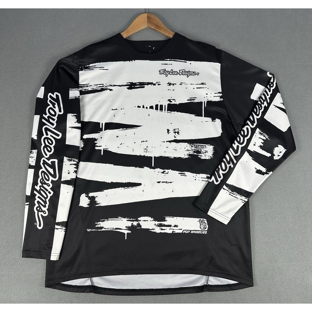 Troy Lee Designs Motocross Jersey Mens XL Black White GP Sprint Brushed Moto